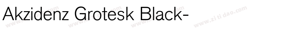 Akzidenz Grotesk Black字体转换
